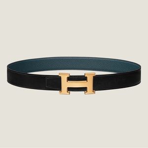 H belt buckle & Reversible leather strap 28 mm